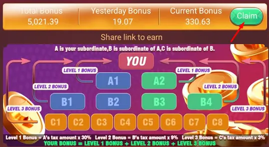 Refer & Earn Commission in Teen Patti Blue App