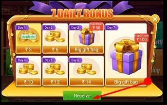 Teen Patti Royal 7 Daily Bonus 