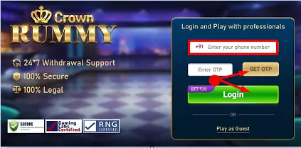 Crown Rummy App Login