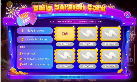 Teen Patti Boss Daily Scratch Card