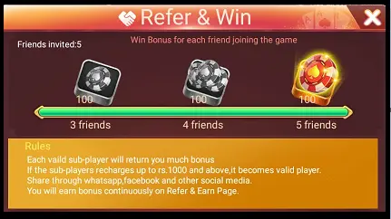 Teen Patti Joy Refer & Win