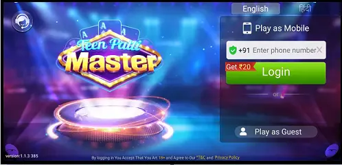 Teen Patti Master App Login