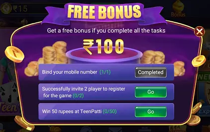 Teen Patti Master Free Bonus