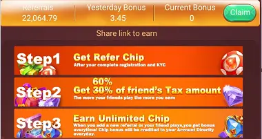 Teen Patti Ola Refer And  Earn