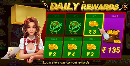 Teen Patti Khelo Daily Rewards