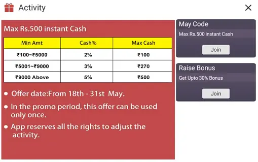 Indifun Rummy Add Cash Instant Bonus