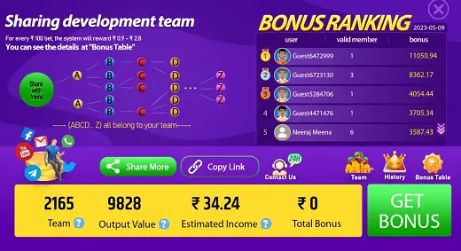 Rummy Satta Referral Program Earning