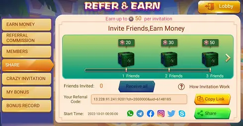 Shub Bet Rummy Refer And Earn