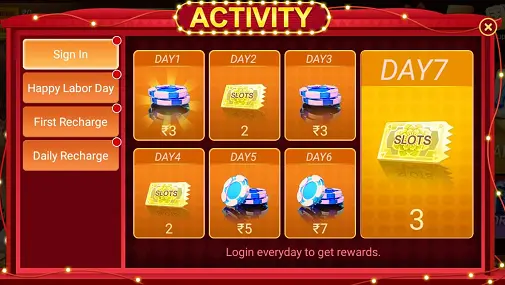 Teen Patti Blitz Daily Login Bonus