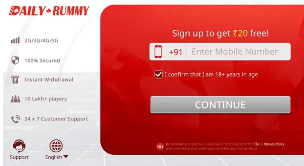 Daily Rummy App Login