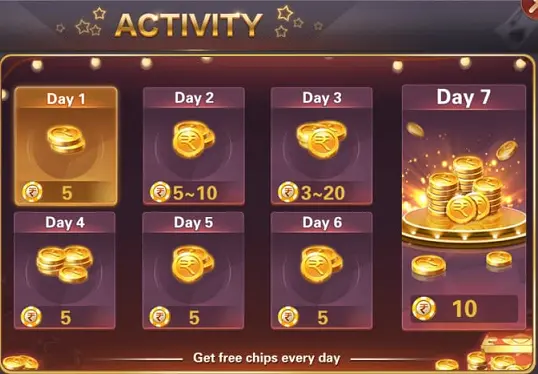 Teen Patti App Daily Bonus Activity