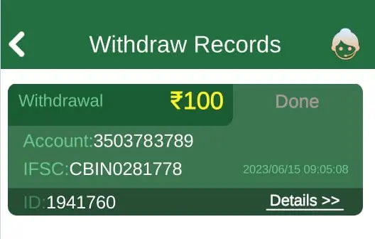 Teen Patti Galaxy Withdraw Proof