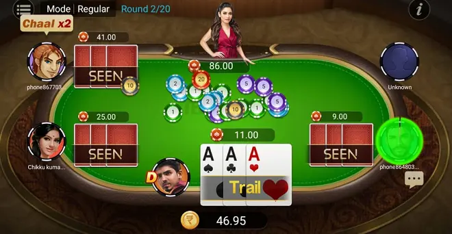 Teen Patti Game Tricks In USD Rummy App