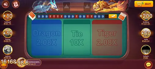 Dragon & Tiger Gameplay In Teen Patti Flush