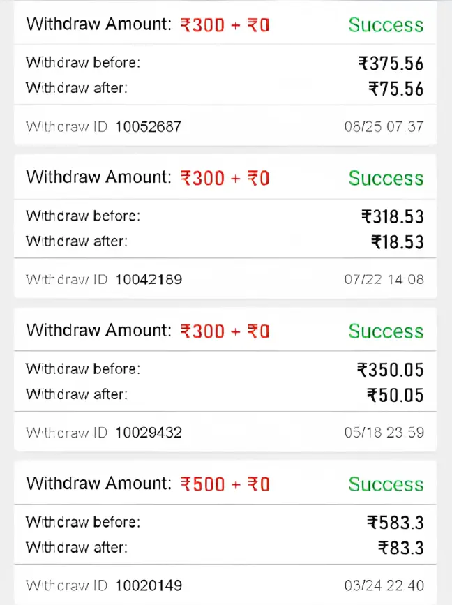 Shagun Rummy App Payment Proof