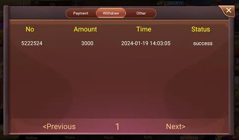 Rummy Bash App Withdraw Proof